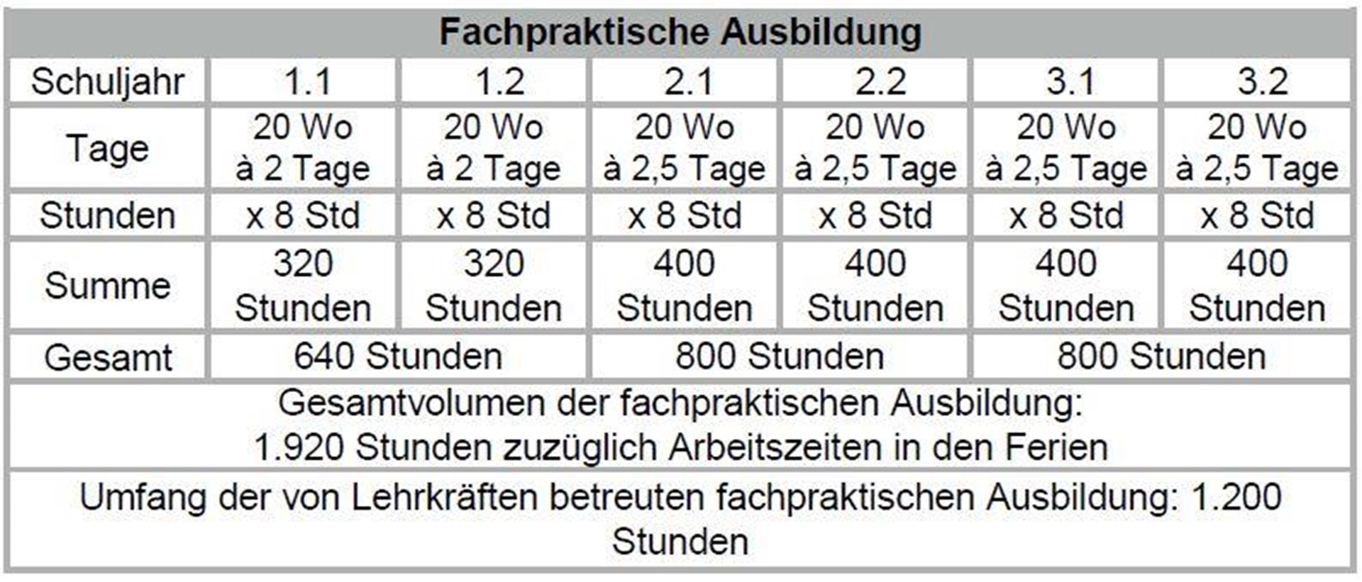 PIA Fachtpraktische Ausbildung